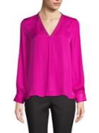 Vince Camuto Petite Studded V-neck Blouse
