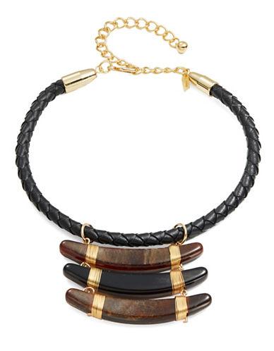 Kenneth Jay Lane Braided Leather Necklace