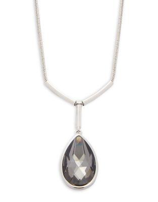 Kenneth Cole New York Black Crystal Teardrop Pendant Necklace