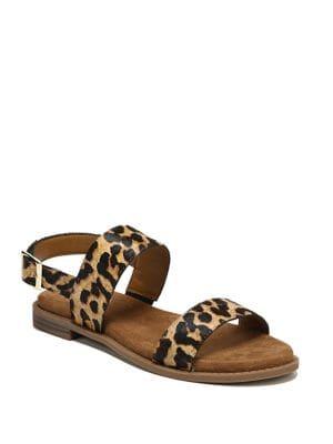 Franco Sarto Velocity2 Leopard Print Calf Hair Sandals