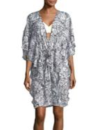 Collection 18 Ruffled Toile Chiffon Coverup