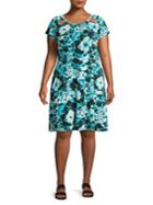 Michael Michael Kors Plus Floral Fit And Flare Dress
