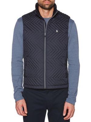 Original Penguin Lightweight Zigzag Quilted Vest