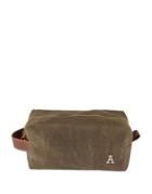 Cathy's Concepts Mens Waxed Canvas And Leather Dopp Kit