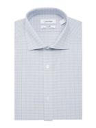 Calvin Klein Long-sleeve Checkered Slim-fit Dress Shirt