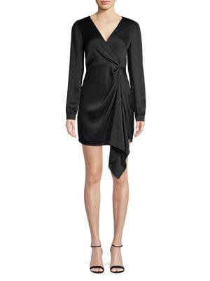 Astr The Label Flash Long Sleeve Draped Dress