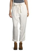 Free People Cropped Linen Pants