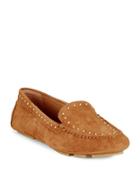 Calvin Klein Lolly Studded Suede Loafers