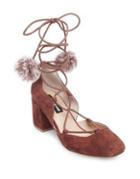 Design Lab Shanae Faux Fur Suede Pumps