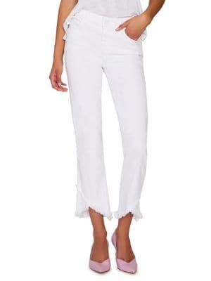 Sanctuary Frayed Hem Straight Jeans