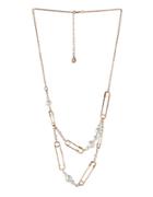 Bcbgeneration Pearl Group Faux Pearl & 12k Yellow Goldplated Safety Pin Necklace