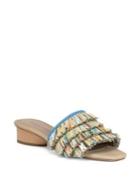 Donald J Pliner Reise Multi-color Fringe Heeled Sandals