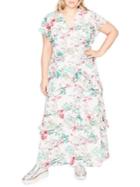 Rachel Rachel Roy Plus Floral Print Ruffle Maxi Dress