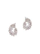 Vince Camuto Silvertone & Pave Crystal Drama Statement Wraparound Earrings