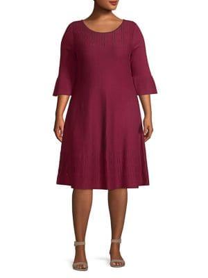 Nic+zoe Plus Plus Illusion Twirl Dress