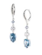 Judith Jack Cubic Zirconia, Marcasite, Spinnel And Sterling Silver Drop Earrings
