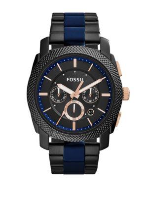 Fossil Machine Ion-plated Stainless Steel Watch, Fs5164