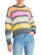 Rachel Rachel Roy Kai Striped Cotton Blend Sweater