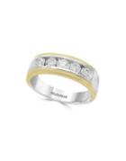 Effy Gento Diamond, 14k Yellow And 14k White Gold Band Ring