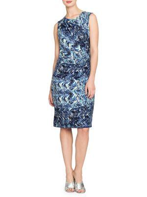 Nic+zoe Seaside Tile Chevron Sheath Dress