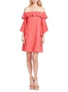 Jessica Simpson Plus Off-the-shoulder Flounce Sleeve Dress