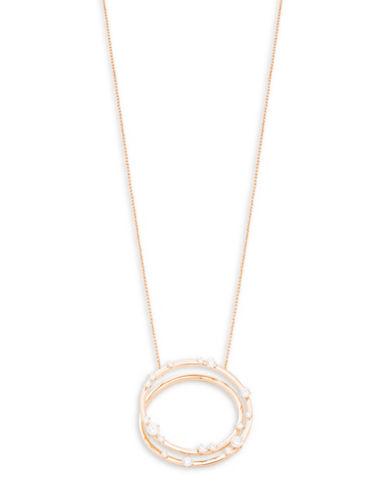 Nadri Crystal Rose-goldtone Pendant Necklace
