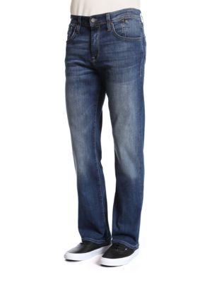 Mavi Matt Mid Indigo Cooper Relaxed Straight-leg Jeans