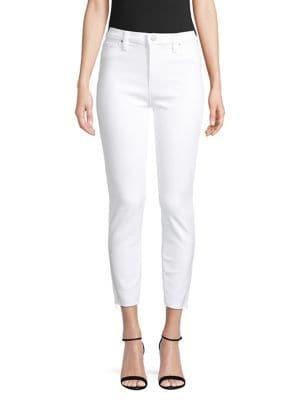 Hudson Jeans Cropped Raw Hem Skinny Jeans