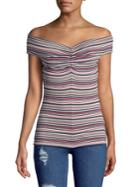 Bailey 44 Striped Off-the-shoulder Top