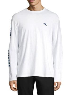 Tommy Bahama Logo Long-sleeve Cotton Tee