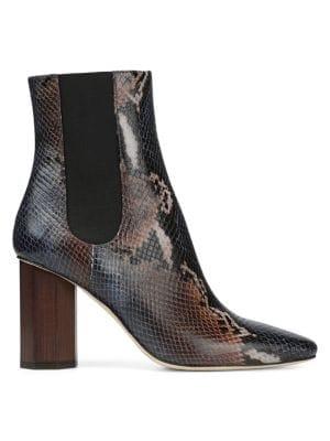 Donald J Pliner Laila Python-printed Leather Booties