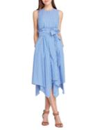 Tahari Arthur S. Levine Cotton Stripe Midi Dress