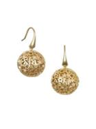 Karl Lagerfeld Star Ball Swarovski Crystal And Crystal French Wire Earrings