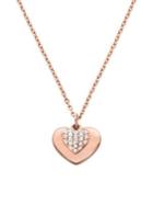 Michael Kors Kors Love 14k Rose-goldplated & Crystal Heart Pendant Necklace