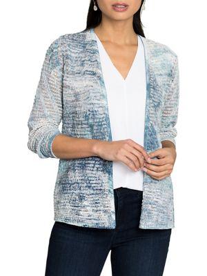 Nic+zoe Plus Sea Map Cardigan
