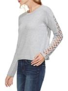 Vince Camuto Estate Jewels Braided Heathered Sweater