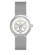 Tory Burch Reva Silvertone Mesh Bracelet Watch