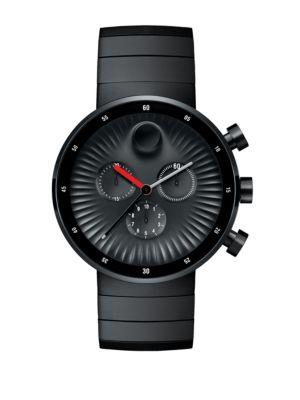 Movado Bold Edge Chronograph Black-plated Bracelet Watch