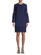 Michael Michael Kors Bell-sleeve Lace Shift Dress