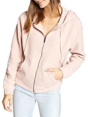 Sanctuary After Party Plush Zip Hoodie