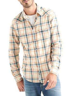 Lucky Brand Santa Fe Plaid Button-front Shirt