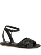 Coach Summer Woven Leather Sandals