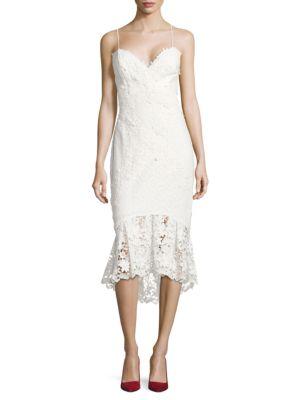 Nicole Miller Lace Fit And Flare Dress