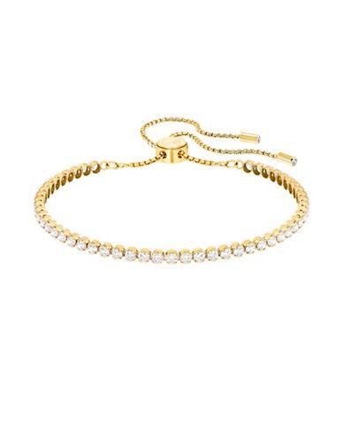 Swarovski Subtle Crystal & 23k Gold-plated Sliding Bracelet