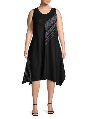 Context Plus Static Stripe Sleeveless Dress