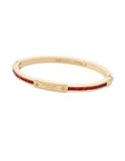 Michael Kors Fashion Siam Stones, Crystal And Stainless Steel Bangle