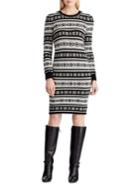 Lauren Ralph Lauren Fair Isle Wool-blend Sweater Dress