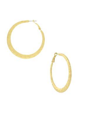 Jessica Simpson Many Moons Two-tone Hoop Earrings