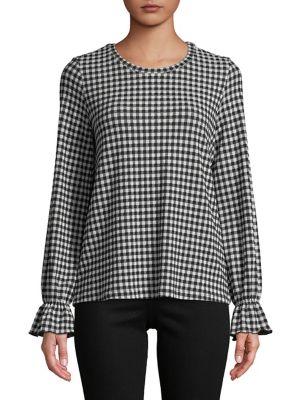 Vero Moda Gingham Bell-sleeve Top