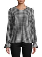 Vero Moda Gingham Bell-sleeve Top